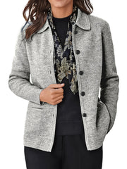 Vintage Button Front Lapel Neck Jacket