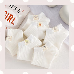 6 Pairs Cartoon Pattern Ankle Socks Women's Stockings