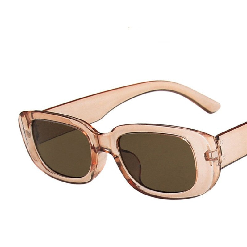 Retro Rectangle Sunglasses Small Square Sun Glasses UV Protection