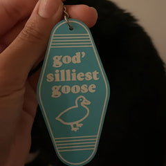Silly Goose Club Printed Keychain Portable Keyring Purse Car Key Pendant