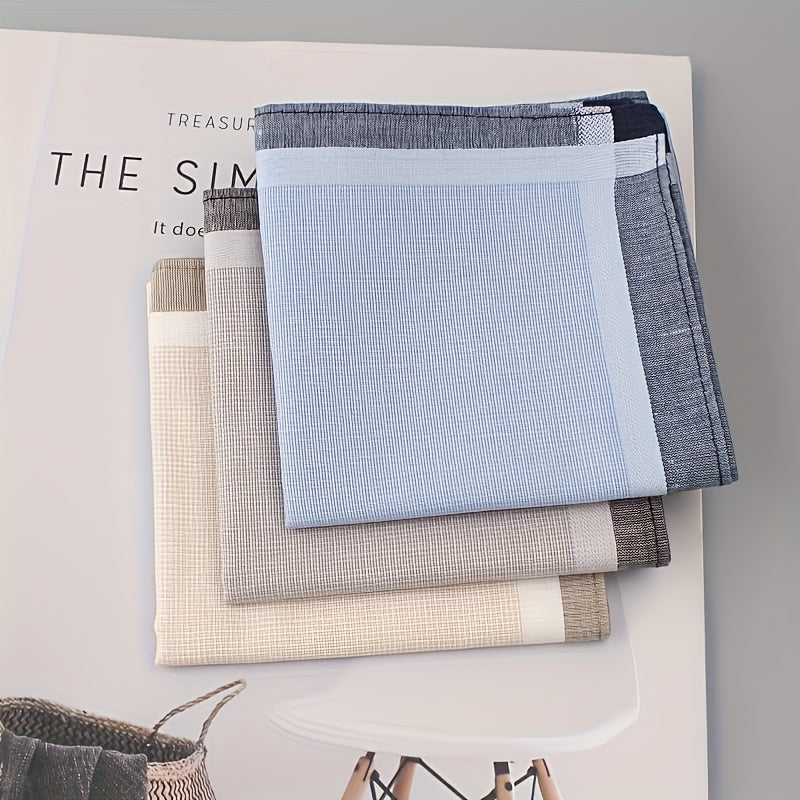3pcs Men's Handkerchiefs in Beige & Gray