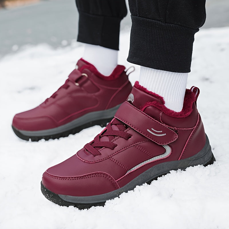 Winter Women's Waterproof Hiking Shoes Thickened Warm Casual Sneakers