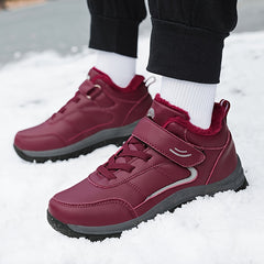 Winter Women's Waterproof Hiking Shoes Thickened Warm Casual Sneakers