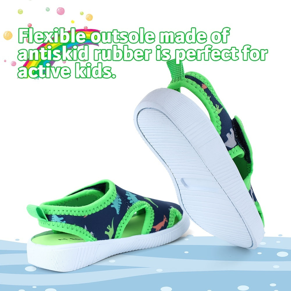 Boys Shark Print Sandals Non-Slip Quick Dry Wading Shoes