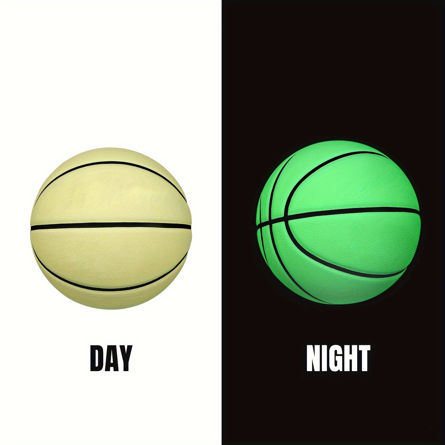 1pc No 7 Luminous Basketball PU Wear-resistant for Outdoor Training