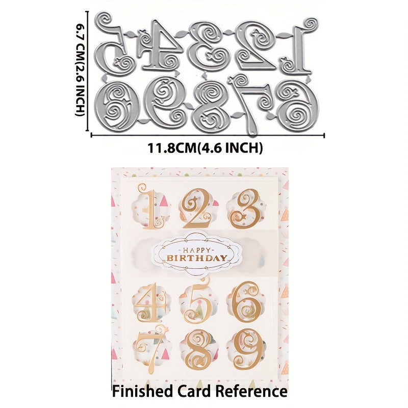 1pc Numbers Metal Cutting Dies Embossing Stencils DIY Scrapbook Card Making