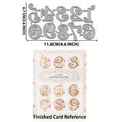 1pc Numbers Metal Cutting Dies Embossing Stencils DIY Scrapbook Card Making