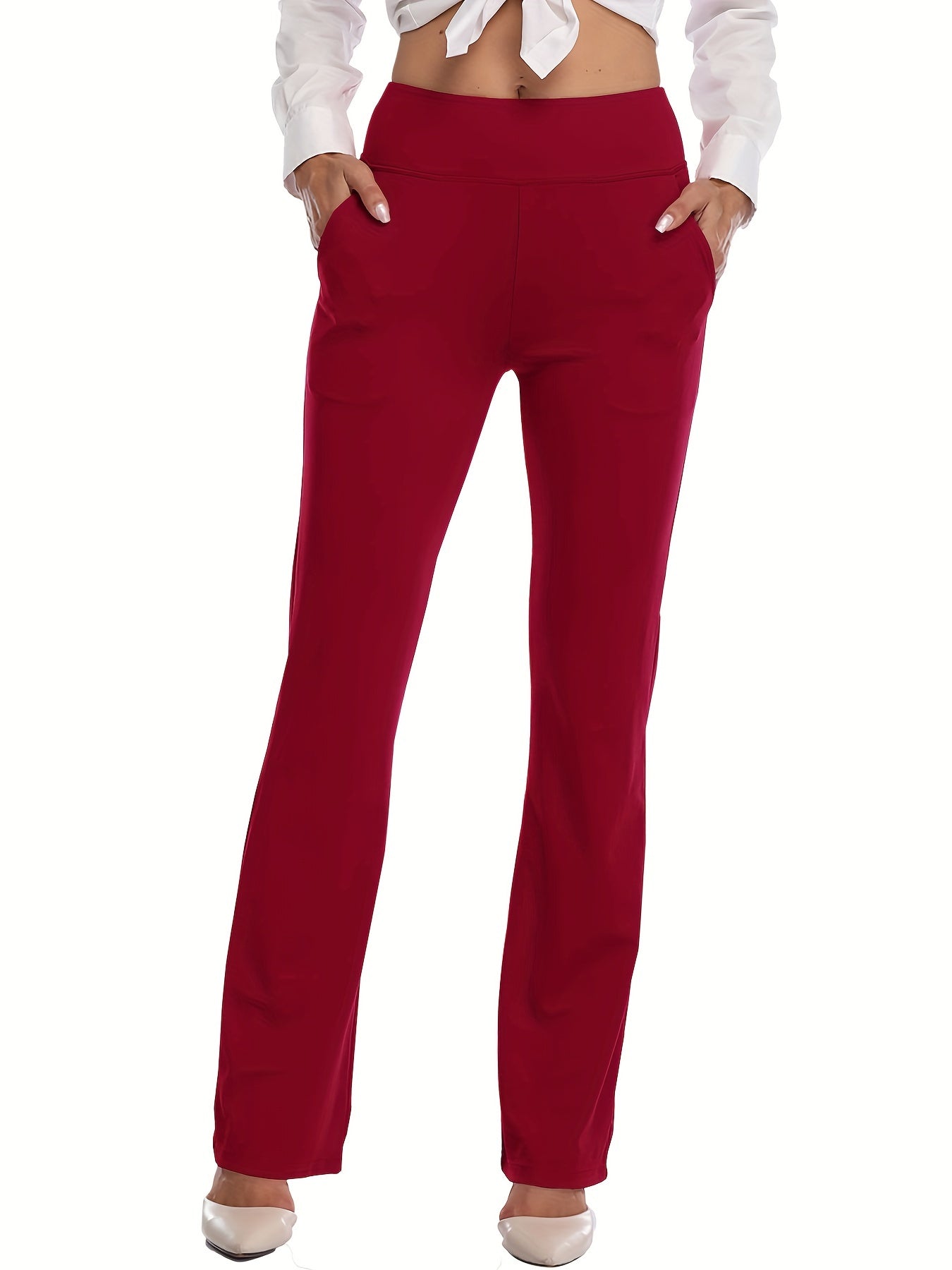 High Waist Flared Trousers Sports Fitness Yoga Running Trousers