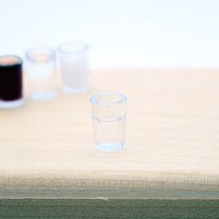 24pcs Glass Cups Set Mini Food Props Dollhouse Accessories Creative Model