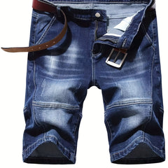 Men's Distressed Denim Shorts Street Style