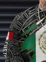 Mexico Eagle Print Men's Sweatshirt for Autumn Winter