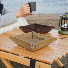 Portable Folding Storage Tray for Camping and Travel