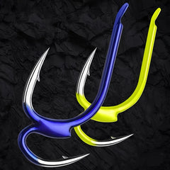 5pcs High Carbon Steel Fishing Hooks Double Hooks