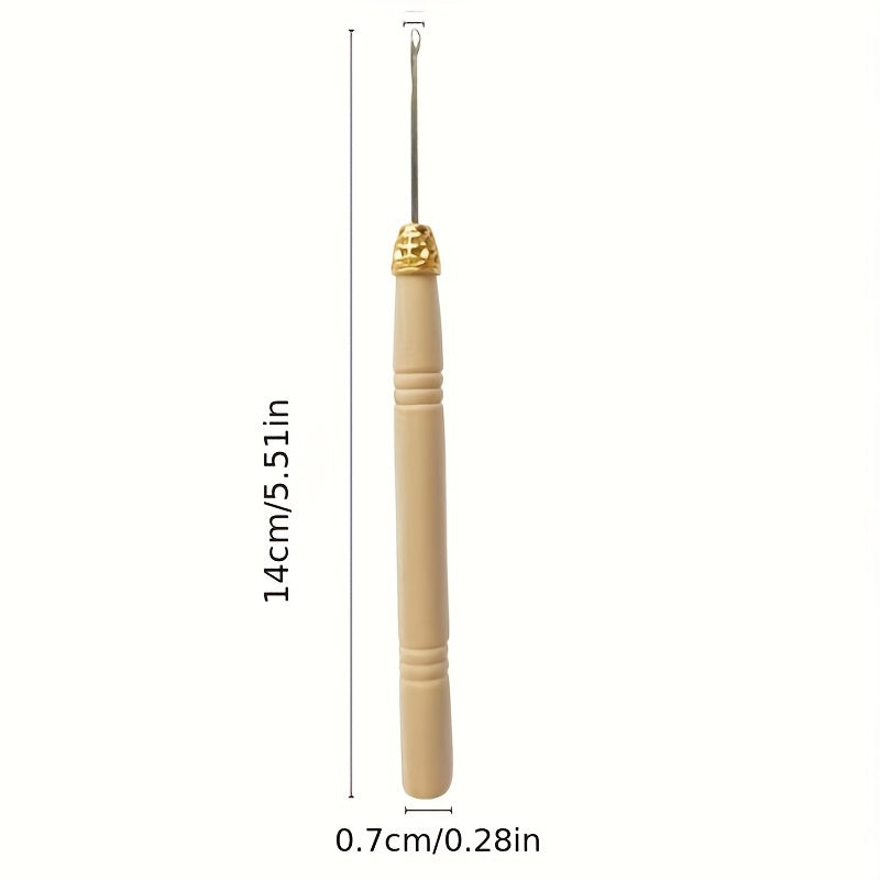 12pcs Hair Extension Crochet Headband Wig Tool Set Wooden Handle Crochet Hook