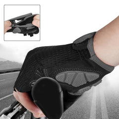Moreok Gel Biker Gloves Comfortable Durable Cycling Gloves Gray
