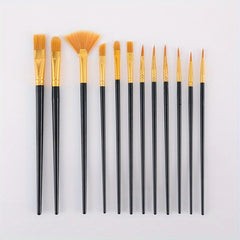 12pcs Watercolor Brush Set for DIY Painting and Acrylic Art