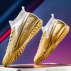 Boys High Top Turf Football Boots Outdoor Anti-skid TF Soccer Cleats