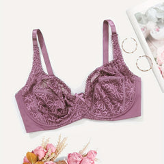 Lace Push Up Bra with Bow Tie - Comfortable & Breathable Lingerie