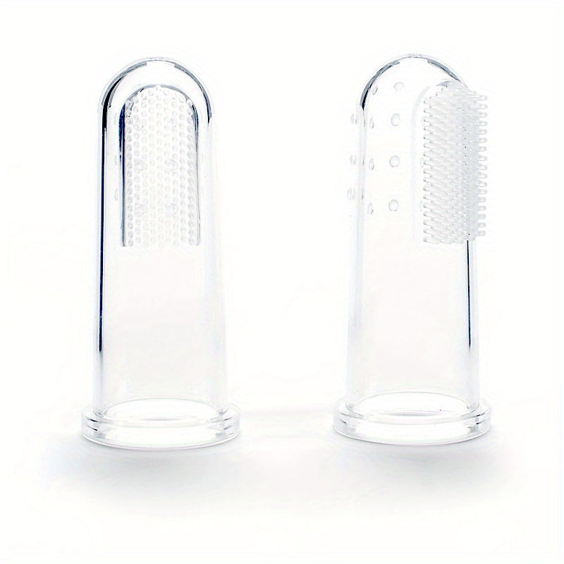 Baby Finger Toothbrush Soft Silicone Tongue Cleaner with Case