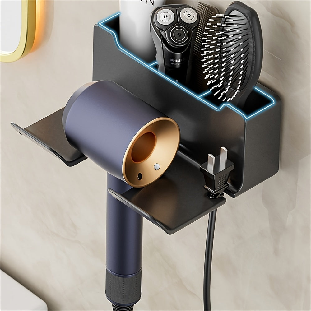 Hair Dryer Holder Wall Mounted Self Adhesive Blow Dryer Holder Rack