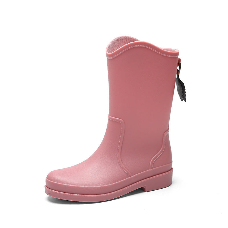 Women's Waterproof High Top Rain Boots Non Slip Rubber Boots