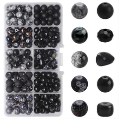 200PCs Glass Beads DIY Jewelry Accessories 10 Grids Boxed