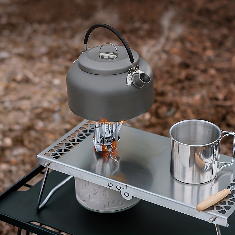Portable Stainless Steel Folding Outdoor Table for Camping and Barbecue