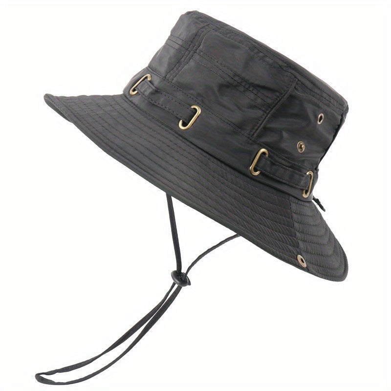 Solid Fisherman Hat For Men Outdoor Travel Sun Hat