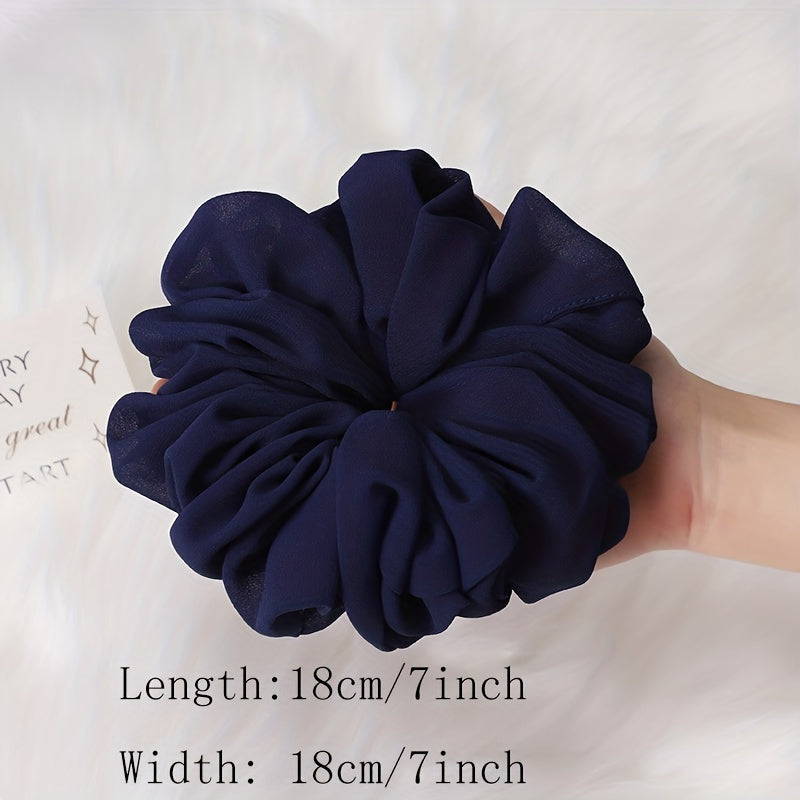 Chiffon Rubber Band Large Bow Hair Scrunchie Hijab