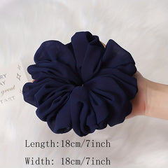 Chiffon Rubber Band Large Bow Hair Scrunchie Hijab