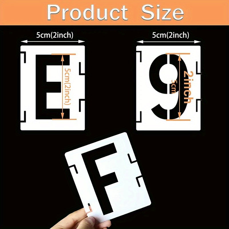 42pcs Numbers Stencil Kit for Painting Reusable Alph Interlocking Stencil