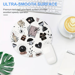 Round Mouse Pads Washable Fabrics Non Slip Rubber Base Computer Mouse Pads