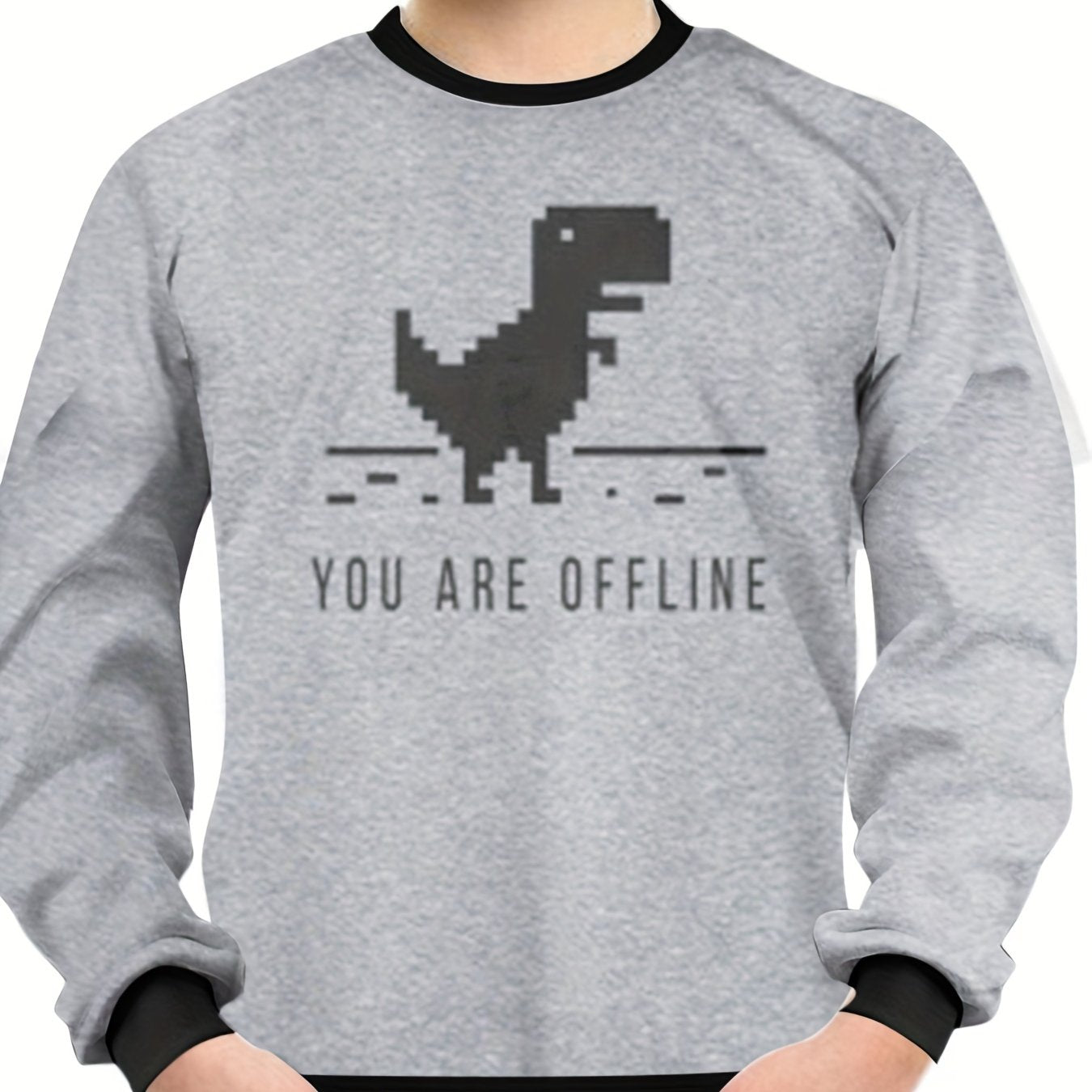 Dinosaur Print Sweatshirt for Kids Unisex