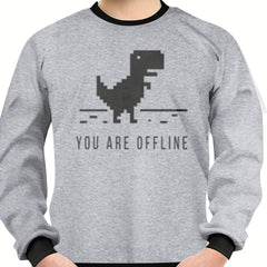 Dinosaur Print Sweatshirt for Kids Unisex