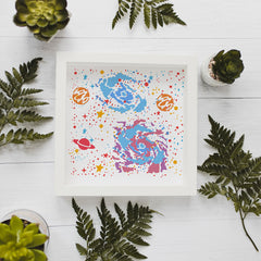 Galaxy Planets Hollow Out Stencil Kit for Drawing Painting 30x30cm