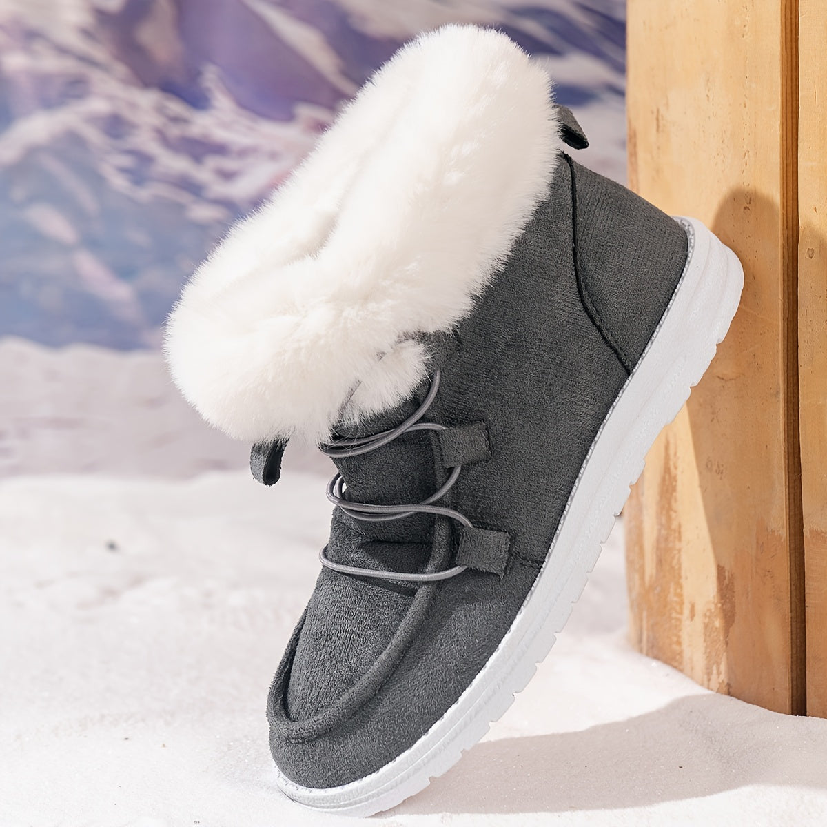 Women's Non-slip Snow Boots Thickened Medium Tube Sneakers
