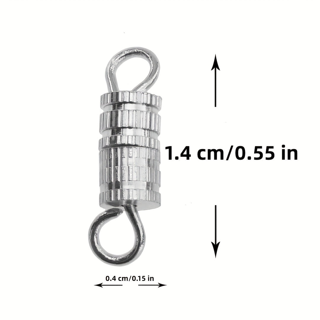 30pcs Silver Plated Thread Mouth Screw Buckle for DIY Bracelet Necklace