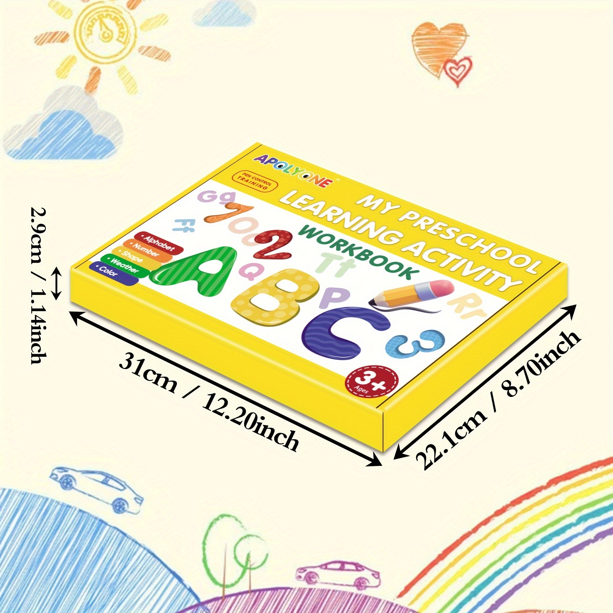 Preschool Activity Workbook Ages 3-6: Master Number & Letter Handwriting