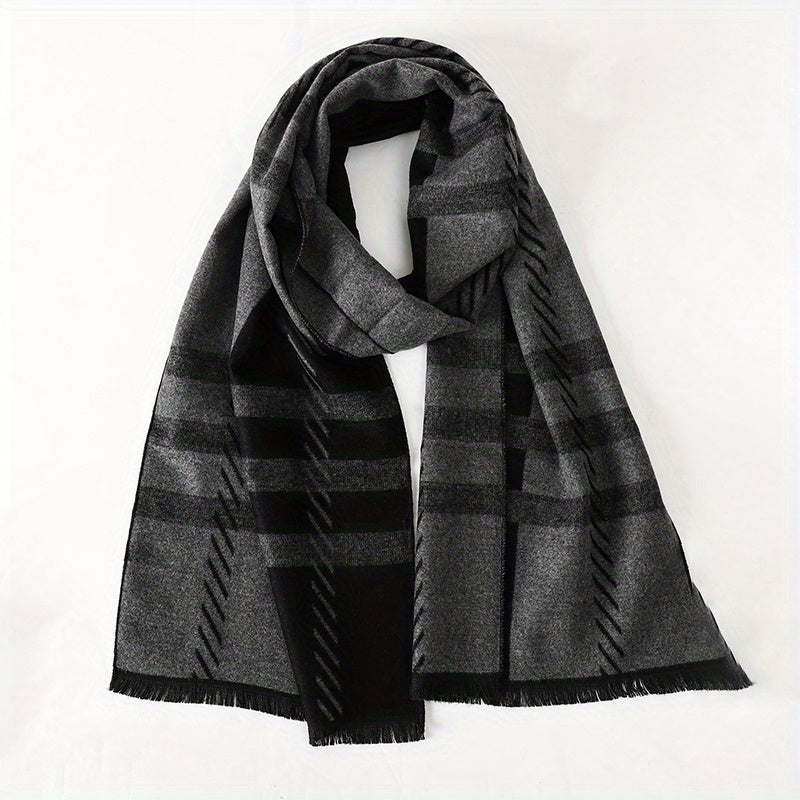 Men's Plaid Pattern Winter Scarf Gift