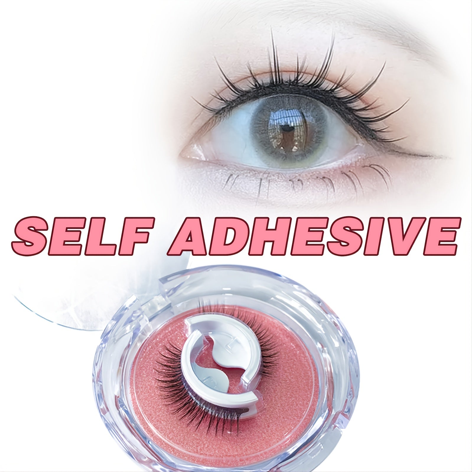 Self Adhesive Reusable Full Strip Eyelashes Thick Natural Makeup False Lashes