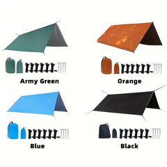 Square Silver Coated Canopy Outdoor Camping Tent Awning Tarp
