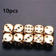 10pcs Metal Acrylic Dice for Family Entertainment Game