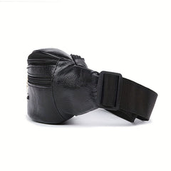 Waterproof PU Leather Waist Bag Fanny Pack for Outdoor Sports Hiking Travel