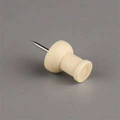 30pcs Wooden Push Pins 5 Styles Storage Box Home Office Craft Projects