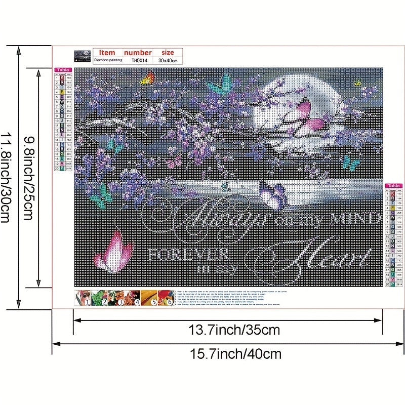 5D Diamond Painting Kit - Animal Butterfly Picture Rhinestone Art