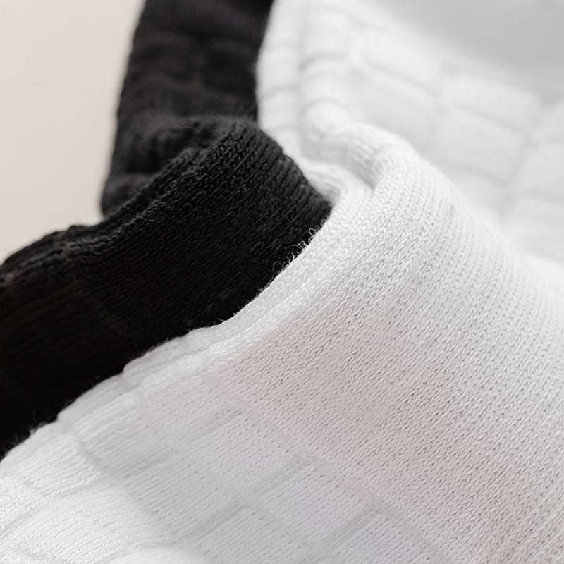 5 Pairs Men's Crew Socks Comfy Casual Unisex Outdoor All Seasons