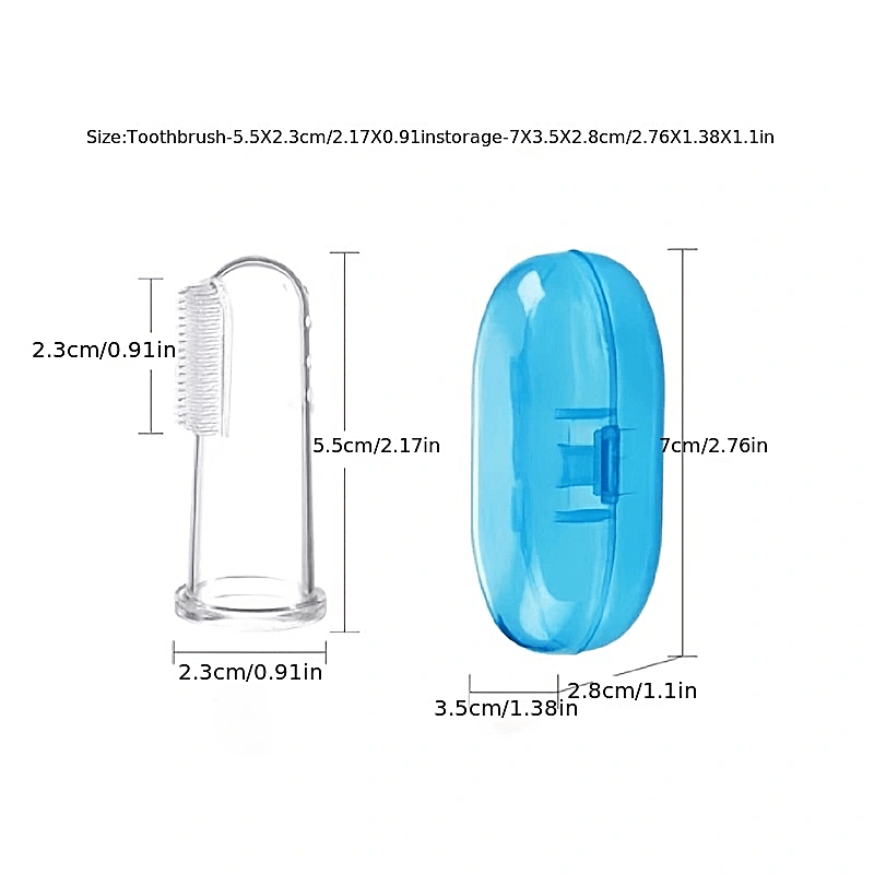 3pcs Silicone Pet Finger Toothbrush Dog Cat Teeth Cleaning Brush