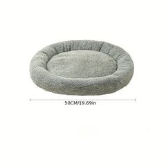 Soft Plush Round Cat Bed Bolster Nest - Pet Supplies