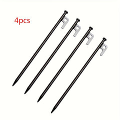 4pcs Outdoor Camping Ground Nails Steel Ground Nails for Canopy Tent Beach