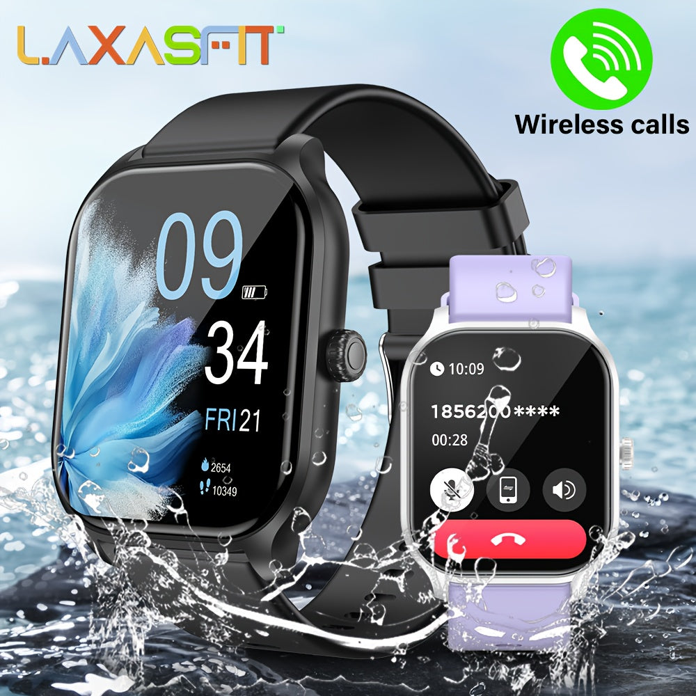 LAXASFIT Smartwatch Wireless Calling Fitness Tracker 5 Full Touch Screen
